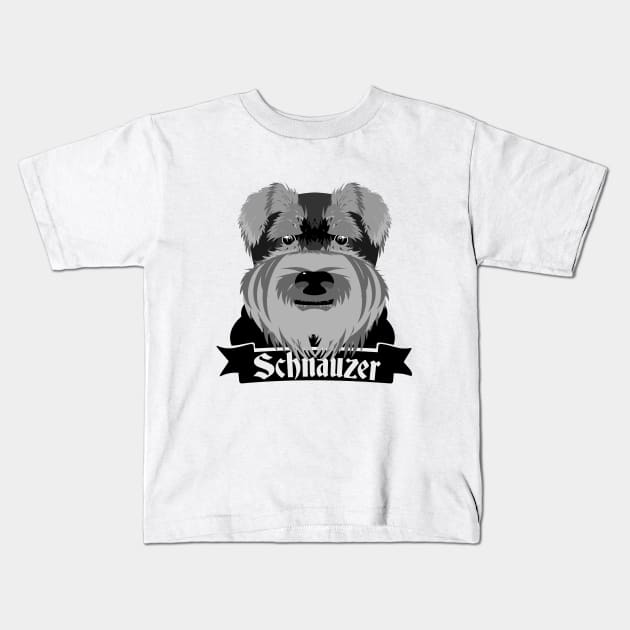 Schnauzer Kids T-Shirt by mailboxdisco